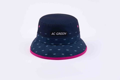 AungcrownGreen The Sustainable Bucket Hat in Blue and Rose Red