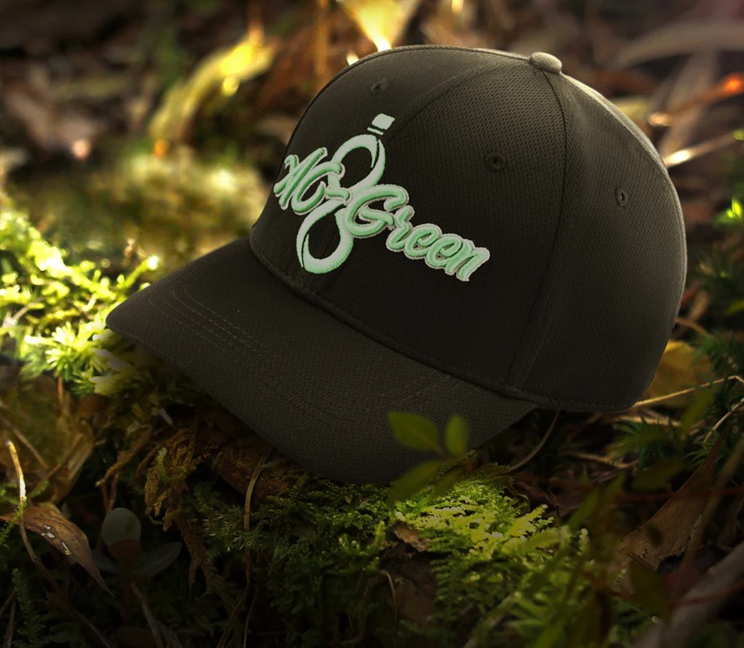 aungcrowngreen 6-Panel Baseball Cap Black