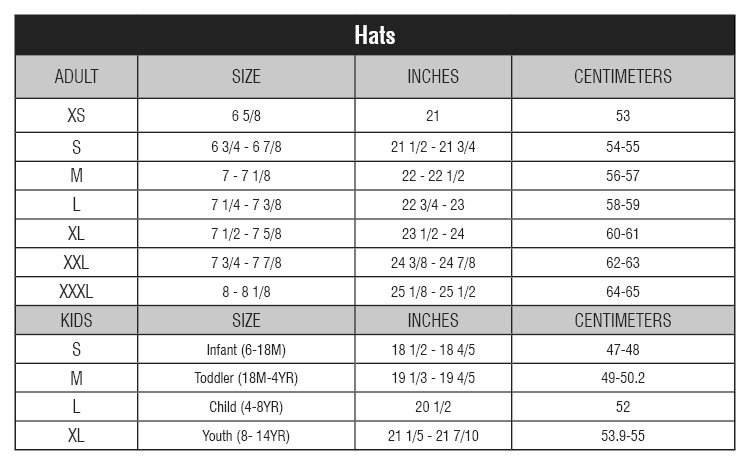 hat size